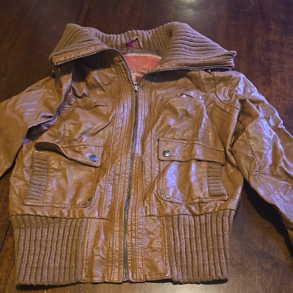 Brown Girl's Bomber Jacket